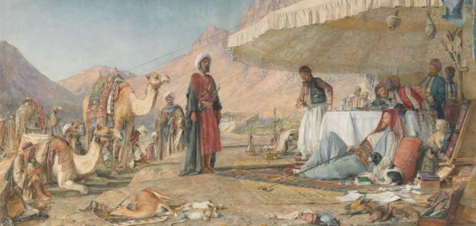 Ein Frankencamp in der Wüste des Berges Sinai. 1842